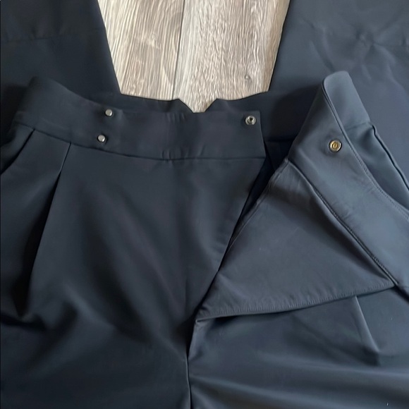 ADAY Black Wide Leg Dress Pants with Pleats - Picture 4 of 16